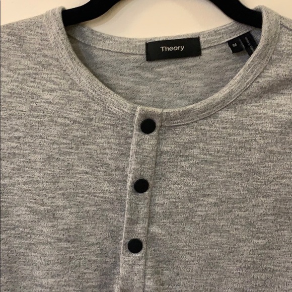 Theory long sleeve henley shirt - Picture 2 of 2